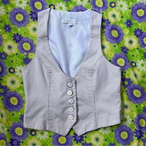 New York & Company Vest Size 6 Button Front Y2K
